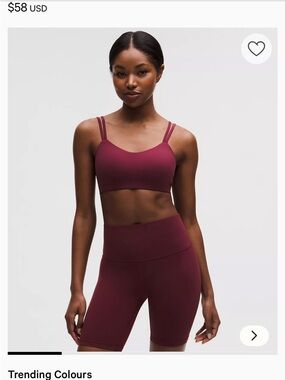 lululemon Like a Cloud Sports Bra in Burgundy B/C